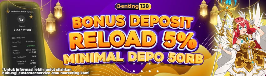 BONUS RELOAD 5% HARIAN SLOT